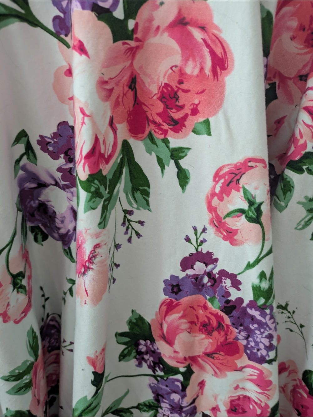 Retro Swing Fit&Flare Midi Dress Floral Romantic Garden Party Belle Poque Size L - Picture 7 of 12